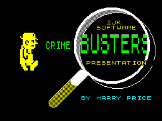 Crime Busters Inc title screen for ZX Spectrum